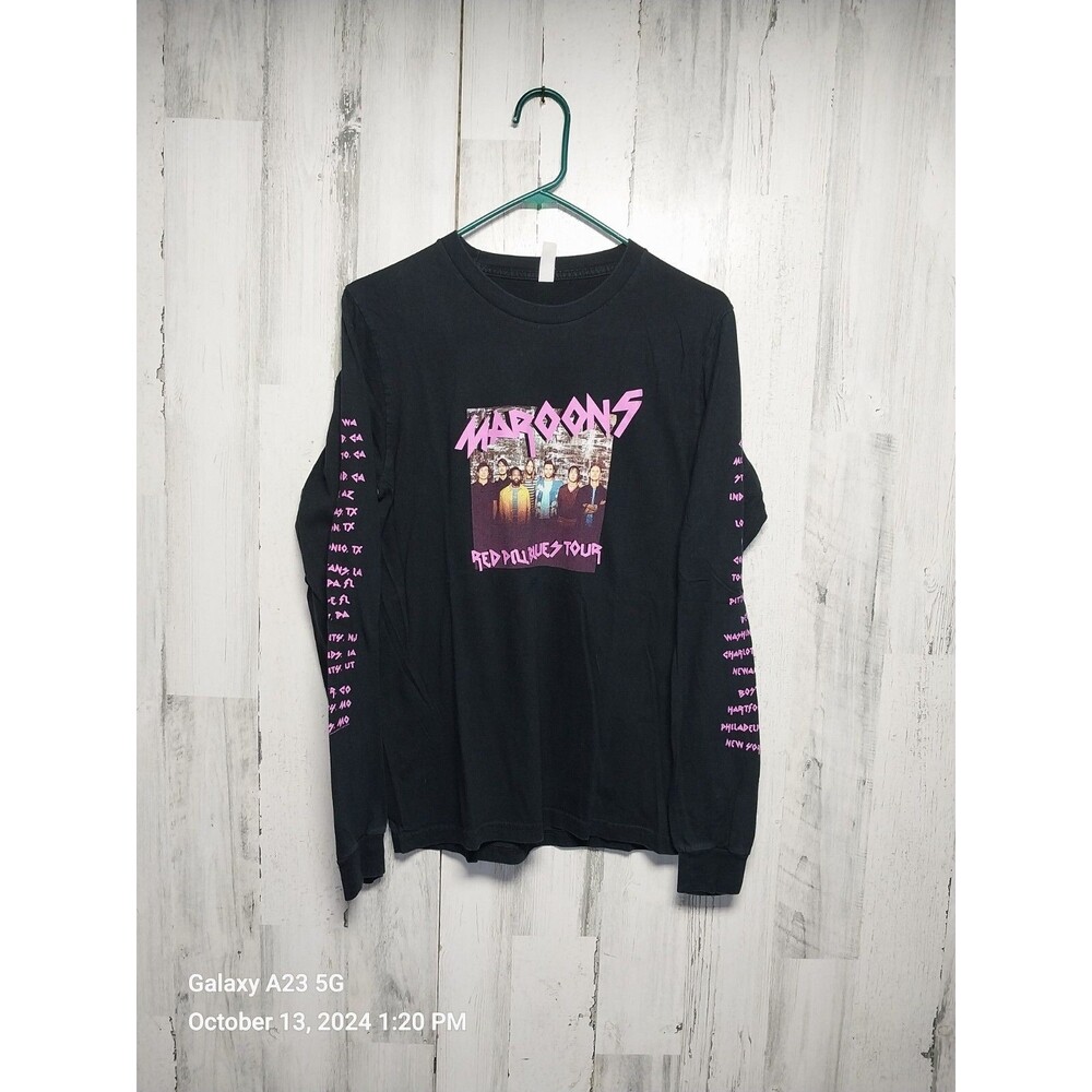 Maroon 5 Band Red Pill Blues Tour Concert Long Sleeve T Shirt Small 2018